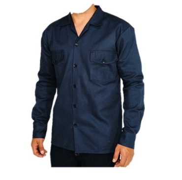 Camisa de Dril Azul Oscuro Manga Larga – Hombre