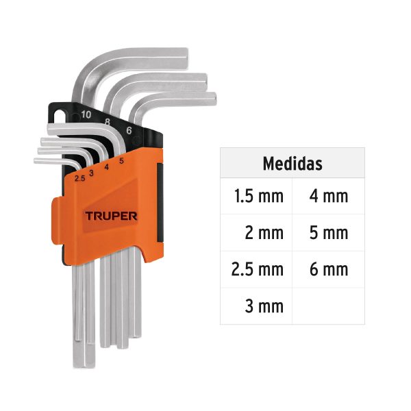 Juegos Hexagonal milimetrico Truper