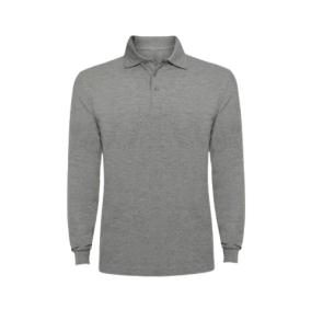 CamiBuzo tipo polo Manga Larga Gris Hombre