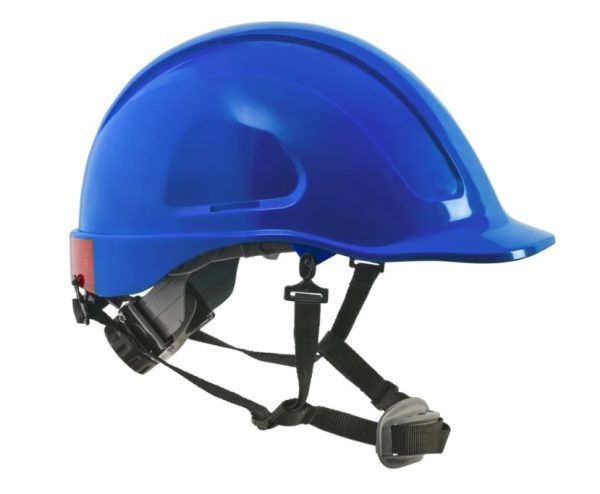 Casco Zubiola de Seguridad Tipo Industrial Tipo II Alta Visibilidad 6 apoyos, Con Barbuquejo y Ratchet Azul Ref. 11888903